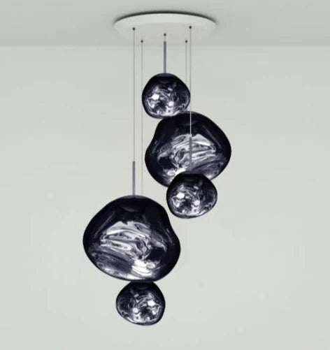 Rylight 3/5 روك زجاجي شكل خاص قلادة الإضاءة