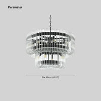 Moderne luxe 2-laags glazen kroonluchter