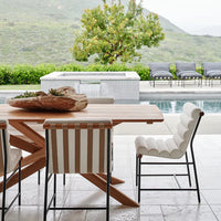 Bouclé/lederen eetkamerstoelen