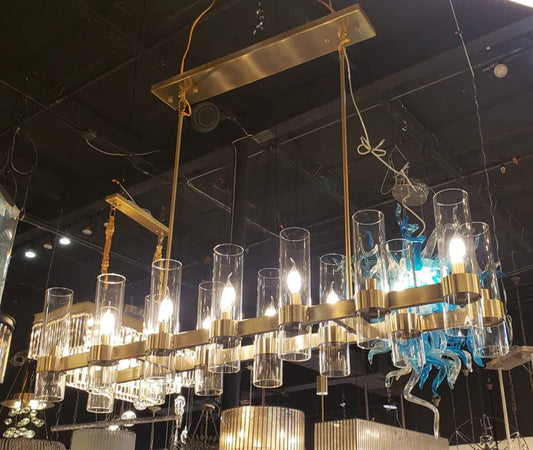 ثريا الشموع ذات الطراز الحديث من Rylight باللون النحاسي/الذهبي