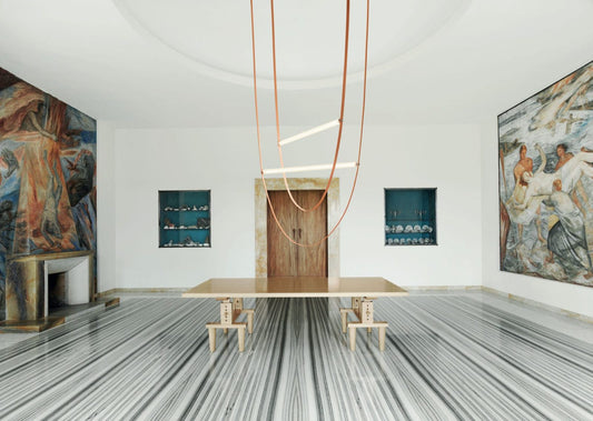 Rylight Designer U-vormige riemlamp LED glazen buis kroonluchter