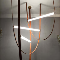 Rylight Designer U-vormige riemlamp LED glazen buis kroonluchter