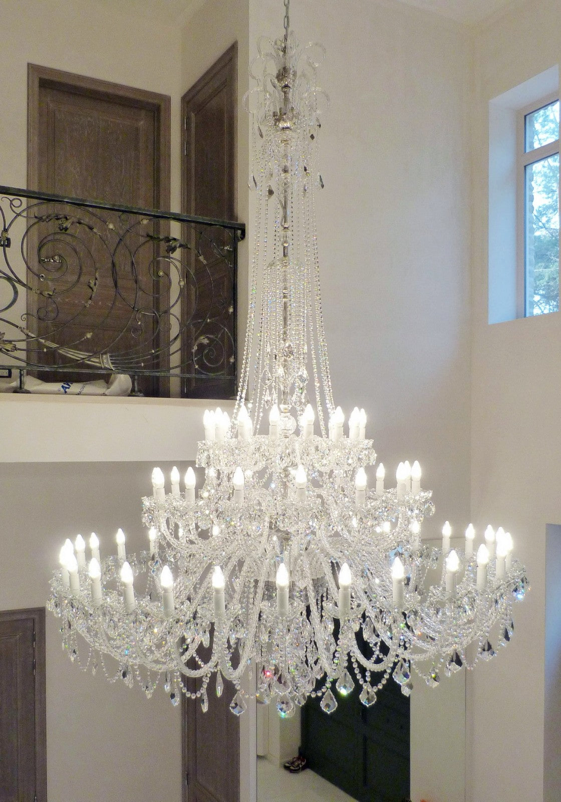 Rylight 3-laags extra grote vintage luxe kristallen kaarskroonluchter