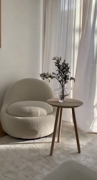 Curved Plush Couch Accent Sofa