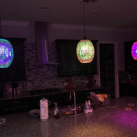 Rylight 3D Colorful Glass Fireworks Art Pendant Light