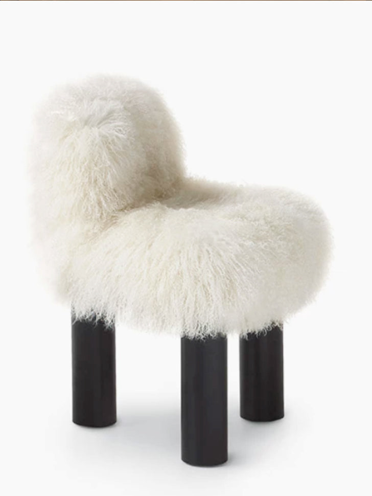 Post‑Modern Italian Sculptural Cloud‑Soft Fleece Lounge Chair