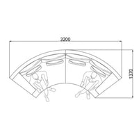 Italiaanse extra grote gebogen lichte luxe bank voor de woonkamer