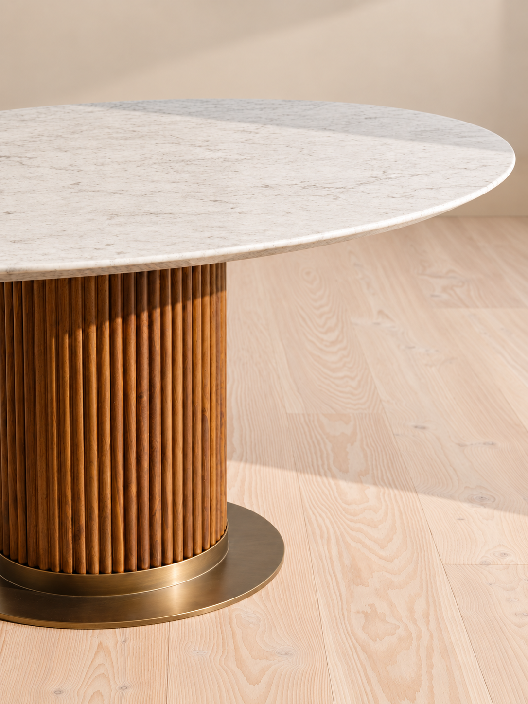 Vintage Belluno Carrara Marble Dining Table