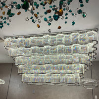 Moderne plafondlamp/kroonluchter met chromen afwerking voor hal/hotellobby/eetkamer