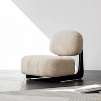 Modern Sculptural Bouclé Lounge Chair