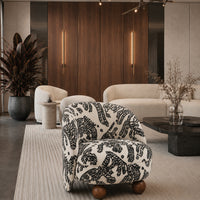 Tiger Mountain Velvet Sculptural Accent Chair