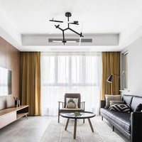 Rylight Simple Brass/Black Branches Chandelier