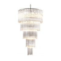 Rylight 4/5-Tier Crystal Chandelier in Chrome Finish