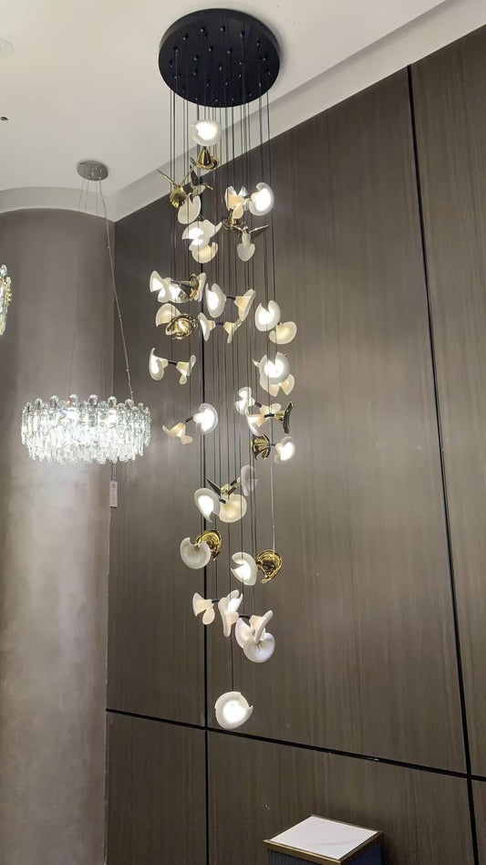 Moderne Petunia Kroonluchter voor Trap/Hal/Woonkamer