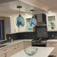 Rylight 3D Colorful Glass Fireworks Art Pendant Light