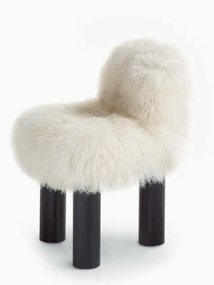 Post‑Modern Italian Sculptural Cloud‑Soft Fleece Lounge Chair