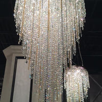 Rylight watervallen inbouw/ophanging kristallen kwastjeskroonluchter
