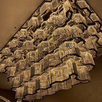 Moderne plafondlamp/kroonluchter met chromen afwerking voor hal/hotellobby/eetkamer