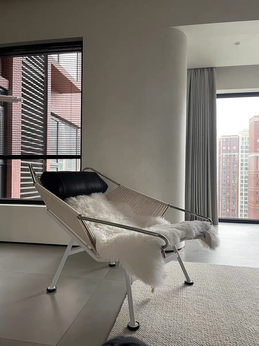 Door Rylight Designer aanbevolen handgemaakte relaxfauteuil/loungestoel met vlaggenlijn