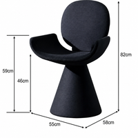 Modern Minimalist 360° Swivel Dining& Dressing Room Accent Chair