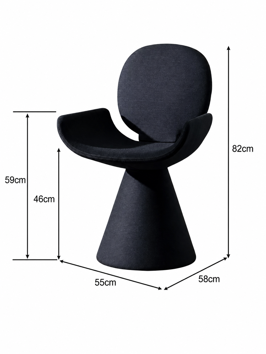Modern Minimalist 360° Swivel Dining& Dressing Room Accent Chair