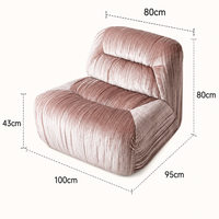 Pompadour French Vintage Velvet Modular Sofa