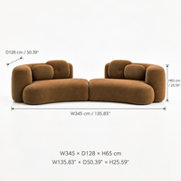 Château Sculptural Modular Mohair Sofa