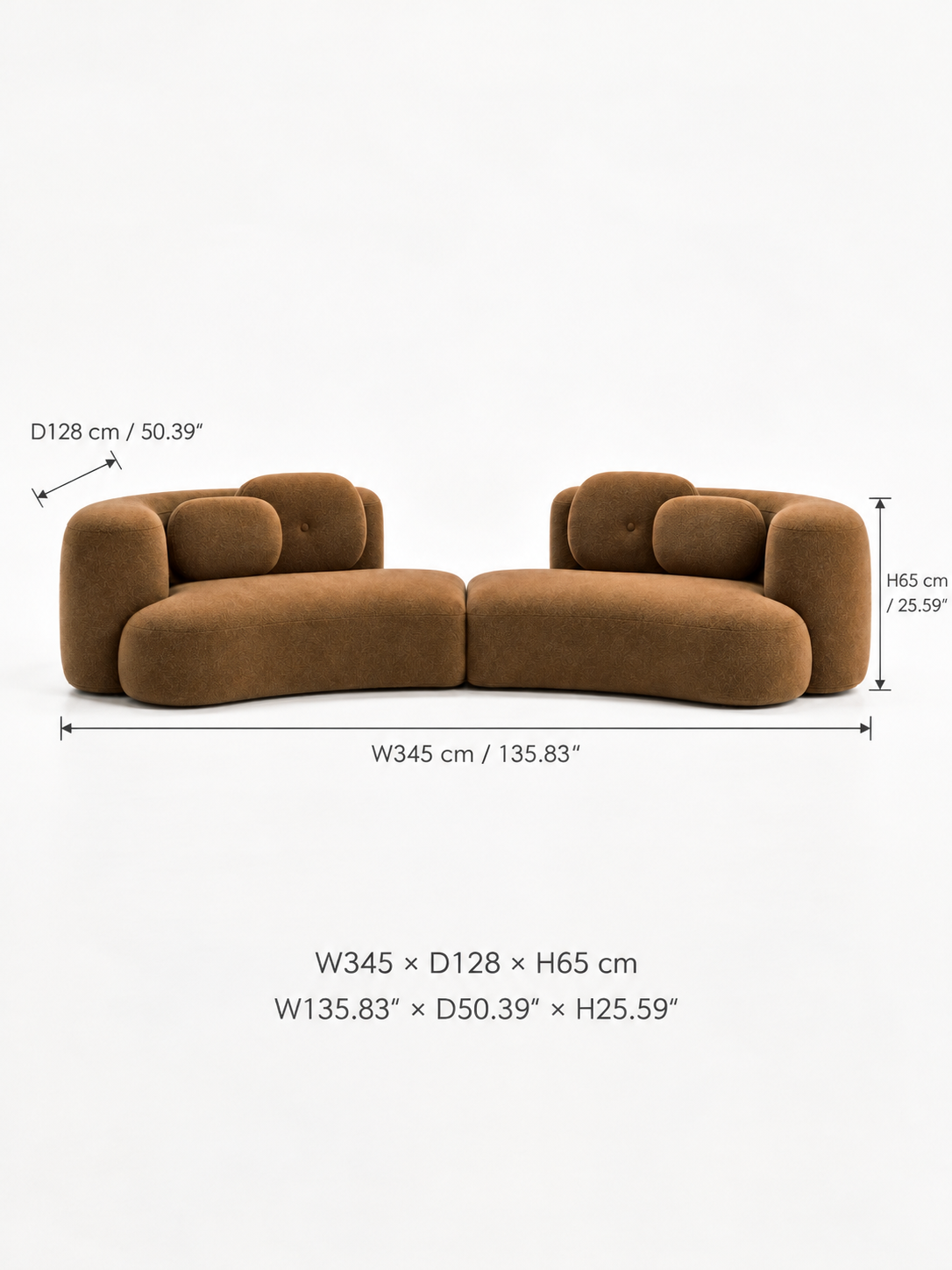 Château Sculptural Modular Mohair Sofa