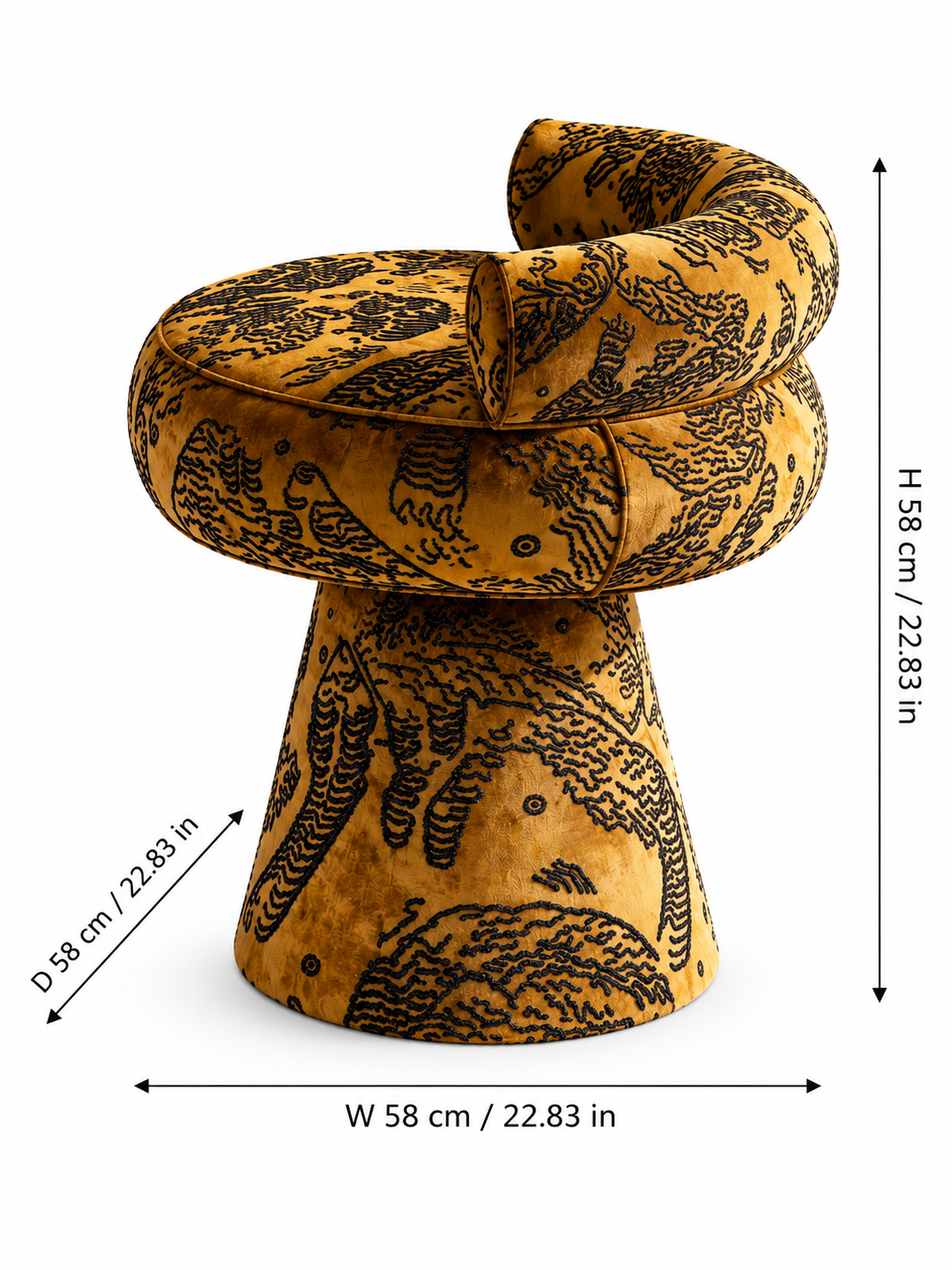 Tiger Mountain Sculptural Vanity Chair