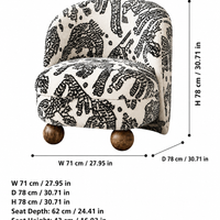 Tiger Mountain Velvet Sculptural Accent Chair