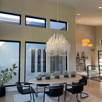 Rylight 5/6-Light Modern Branch Modeling Chandelier in White/Black Color