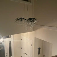 Rylight 6/18-Light Bronze/Black Branch Chandelier With Crystal Drops