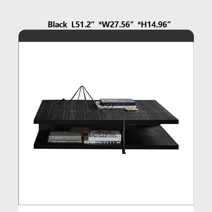 Modern Minimalism Wood/Marble Coffee Table