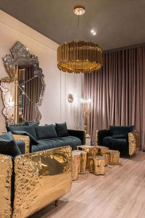 Rylight vergulde messing buizenkroonluchter