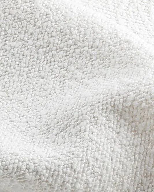 Moderne bouclé/lederen eetkamerstoelen