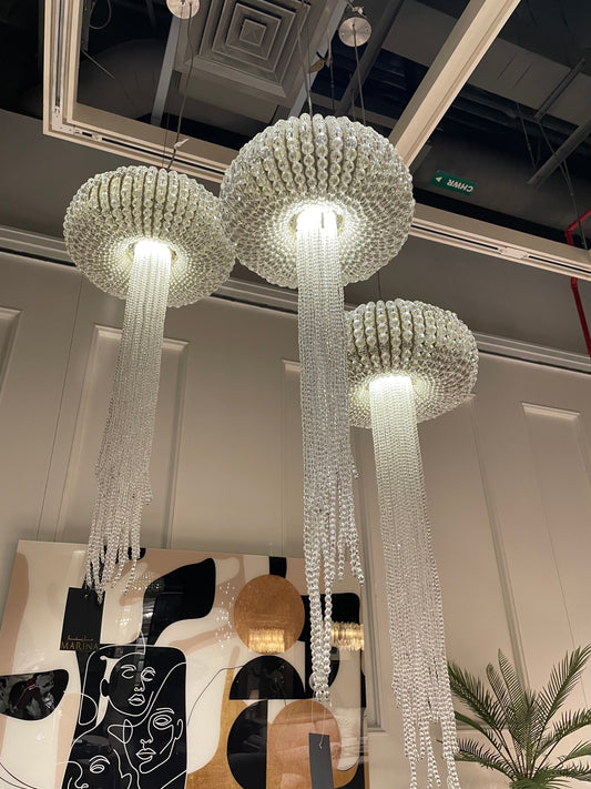 Rylight Nieuwe Designer Kwallen Glazen Hangende Kroonluchter