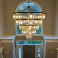 Rylight 4/5-tier &amp; 19/25-licht luxe stijl gouden afwerking kristallen kroonluchter