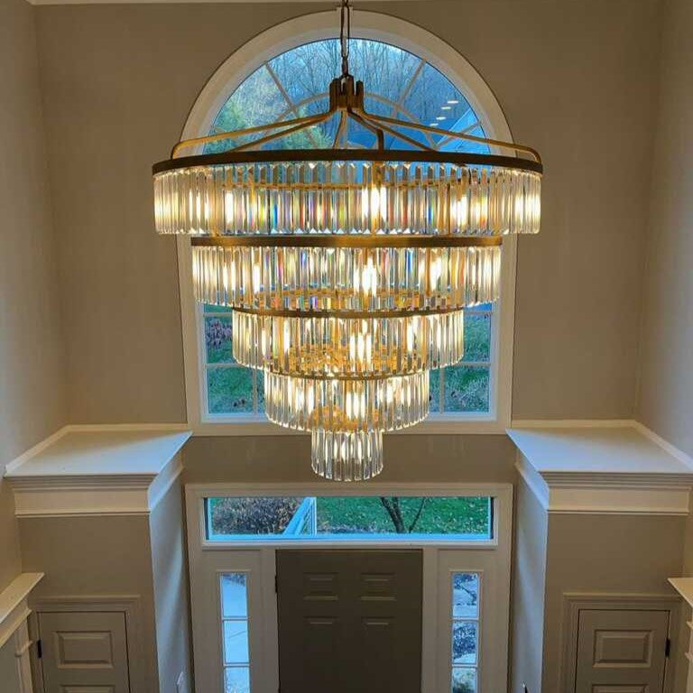Rylight 4/5-tier &amp; 19/25-licht luxe stijl gouden afwerking kristallen kroonluchter