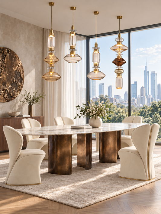 Irregular Art Glass Pendant Lamp