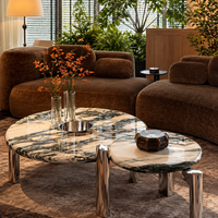 Chronos Sculptural Marble Coffee Table Set