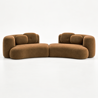 Château Sculptural Modular Mohair Sofa