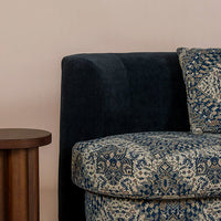 Lagom Mid‑Century Curved Luxury Upholstered Sofa for Living Room