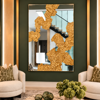 Sculptural Brass Art Mirror