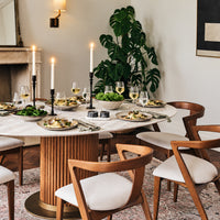 Vintage Belluno Carrara Marble Dining Table