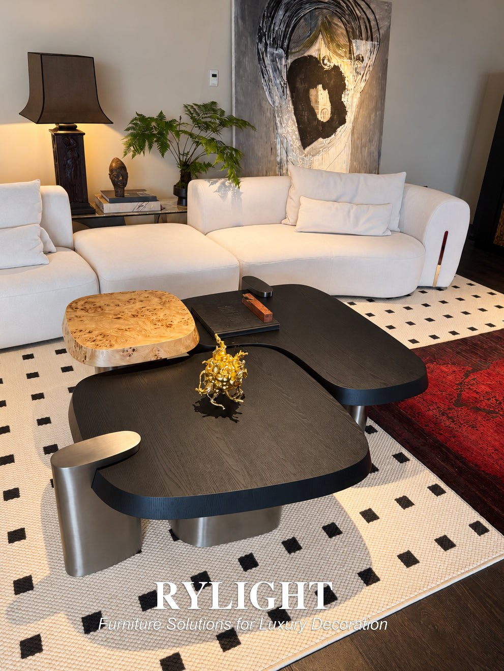 Cloudveil Sculptural Coffee Table Set