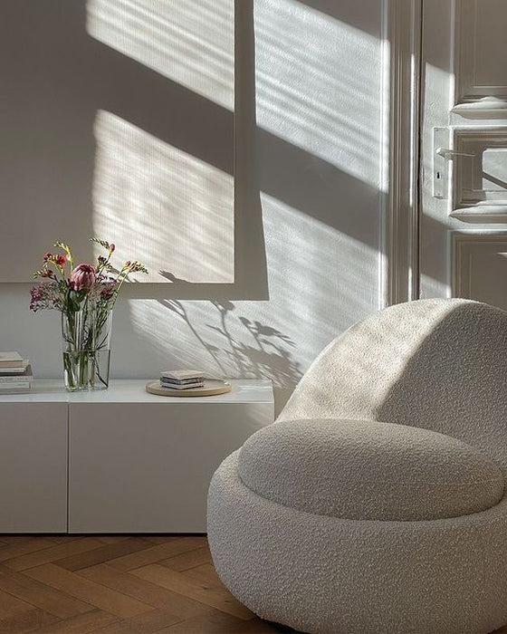 Curved Plush Couch Accent Sofa