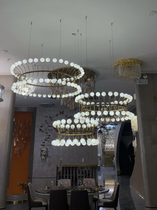 Moderne eivormige lamp met gouden afwerking voor woonkamer/eetkamer/slaapkamer