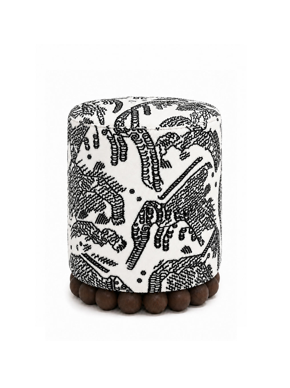 Tiger Mountain Sculptural Beaded Ottoman