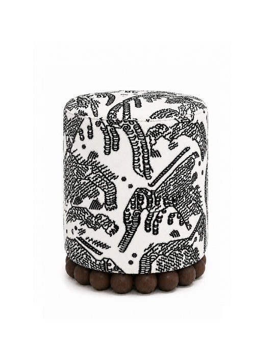 Tiger Mountain Sculptural Beaded Ottoman