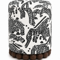 Tiger Mountain Sculptural Beaded Ottoman